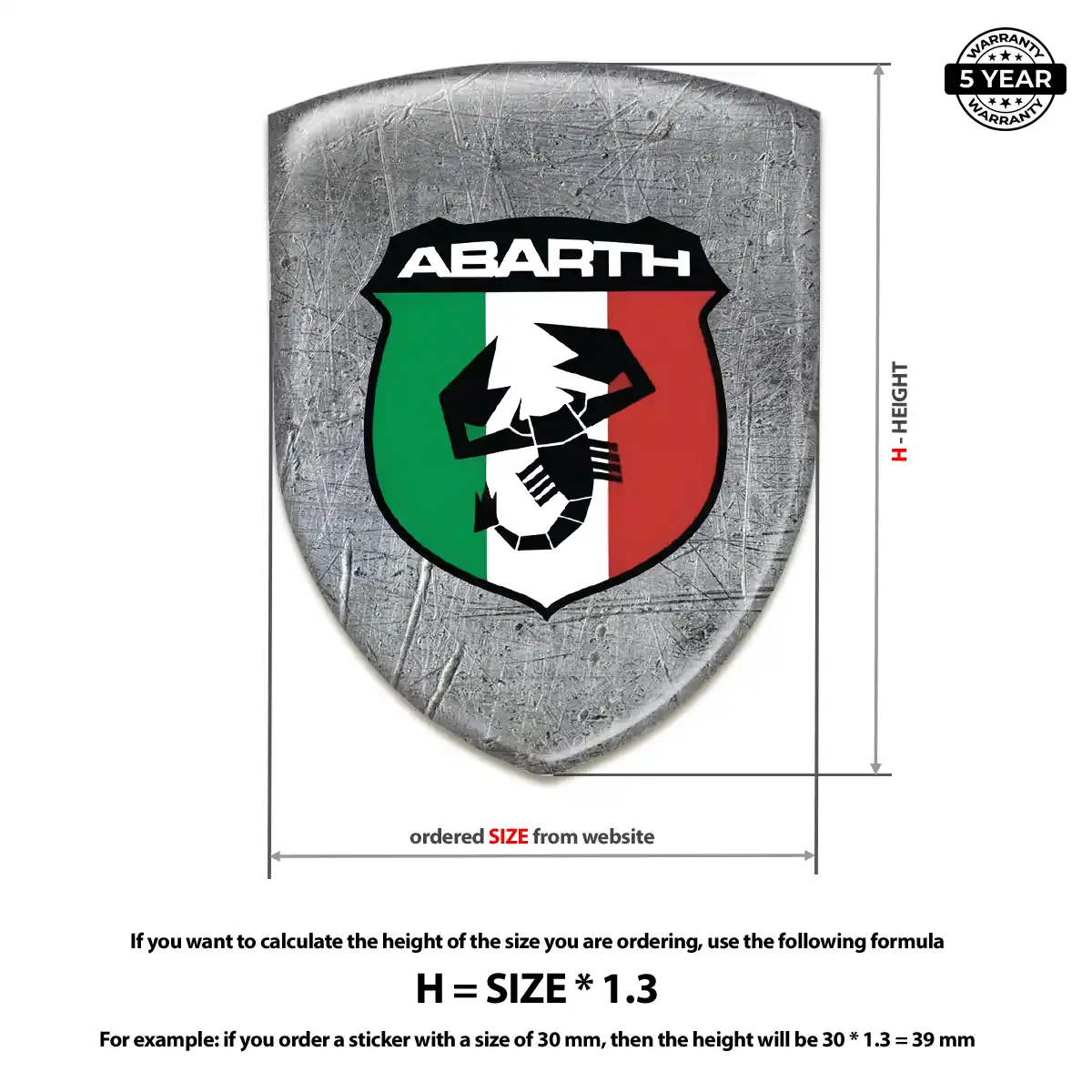 Abarth 3D Emblem Sticker Prestige Line