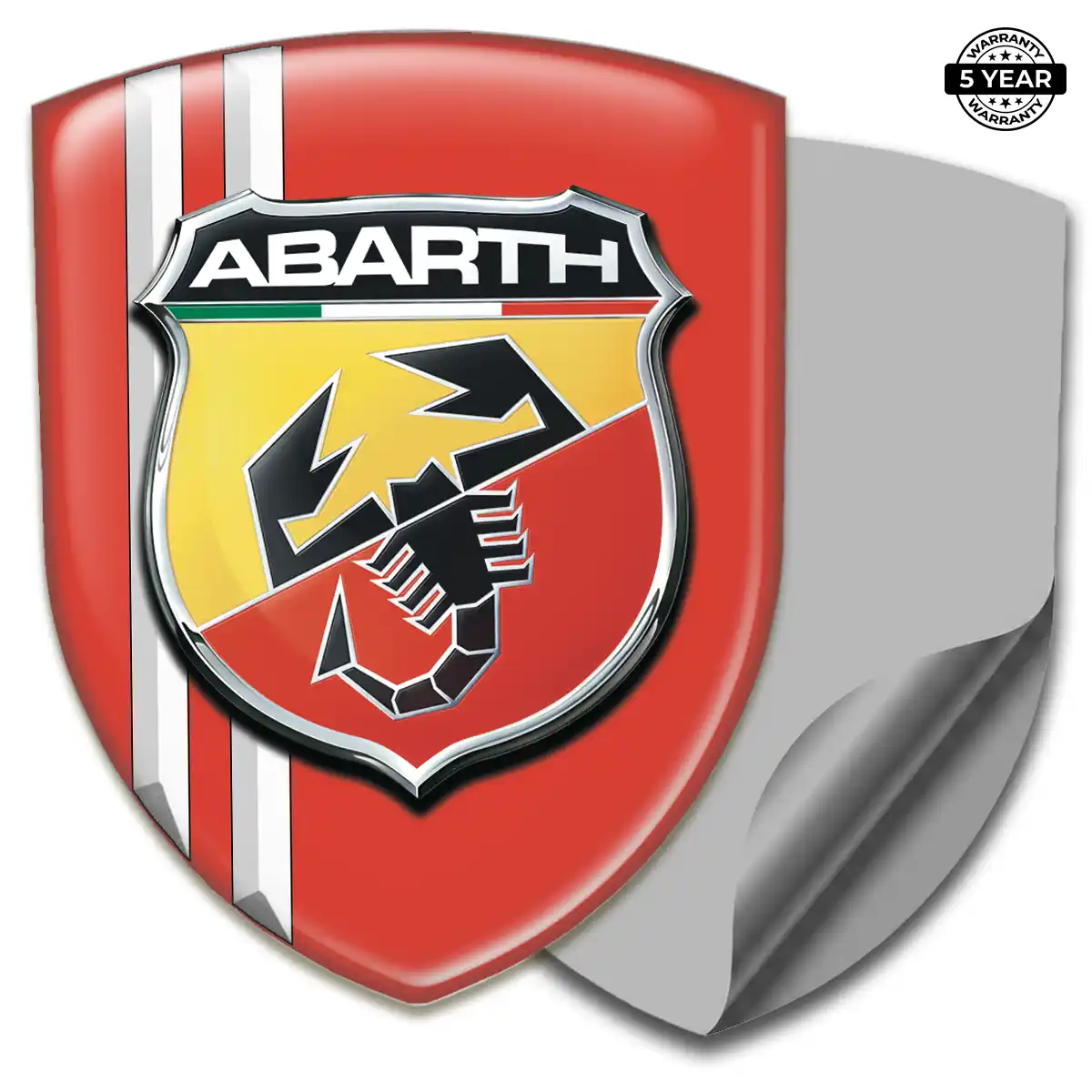 Abarth 3D Emblem Sticker Refined Design
