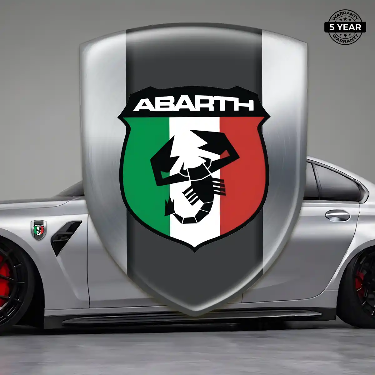 Abarth 3D Emblem Sticker Resin Luxe