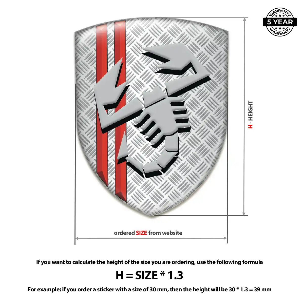 Abarth 3D Emblem Sticker Sleek Style