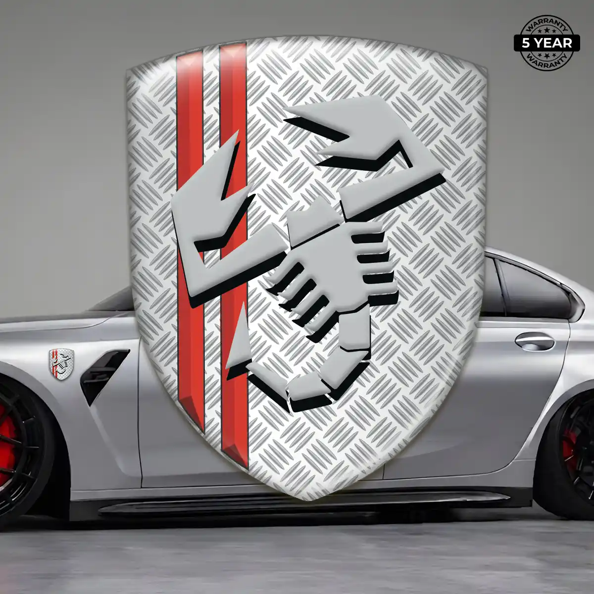 Abarth 3D Emblem Sticker Sleek Style