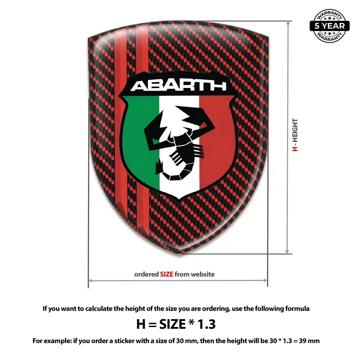 Abarth 3D Gel Sticker Elite Edition