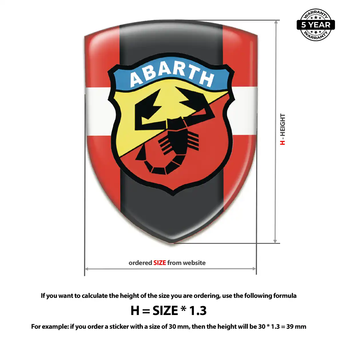 Abarth 3D Gel Sticker Exclusive Series