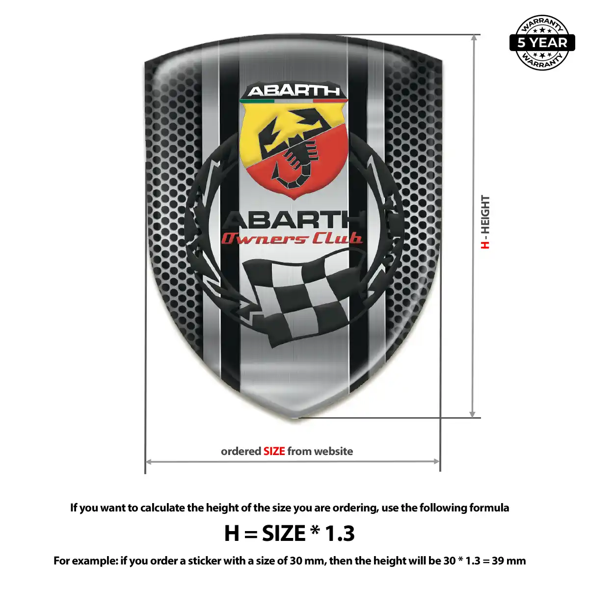 Abarth 3D Gel Sticker Noble Edition