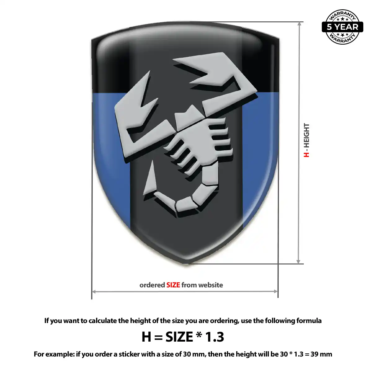 Abarth 3D Gel Sticker Prestige Line