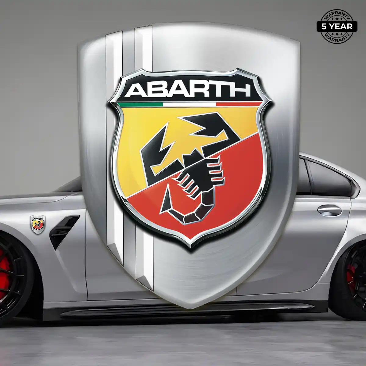 Abarth 3D Gel Sticker Refined Design