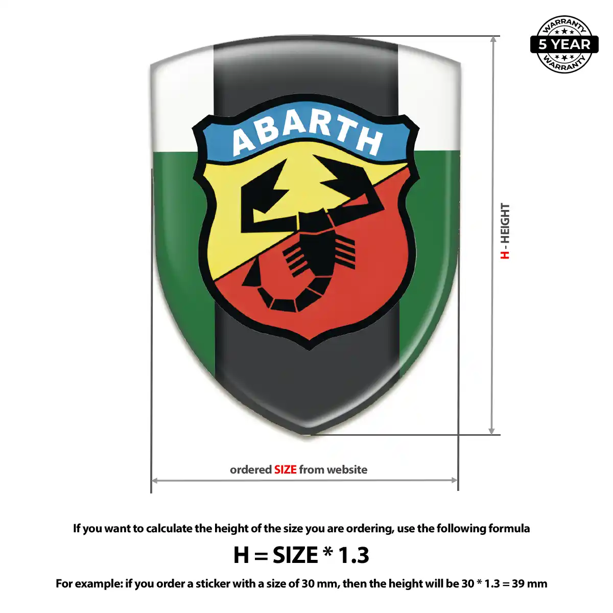 Abarth 3D Gel Sticker Street Tuning