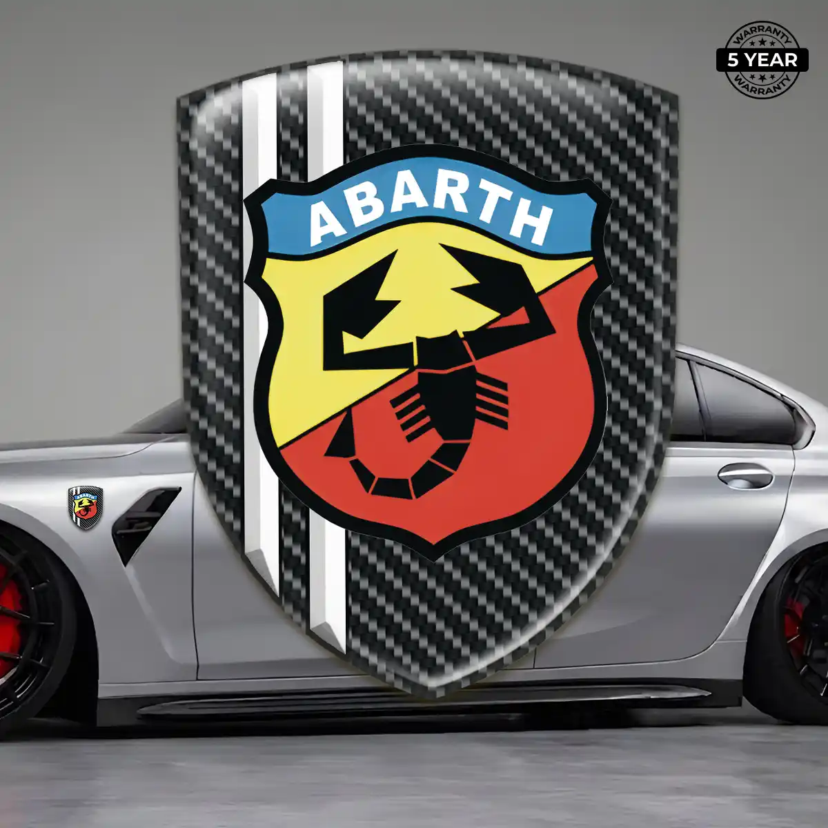 Abarth 3D Logo Sticker Auto Tuning