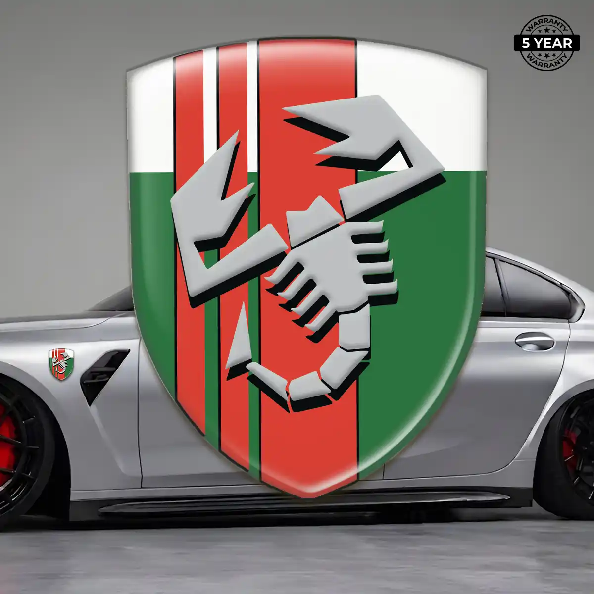Abarth 3D Logo Sticker Cabin Style
