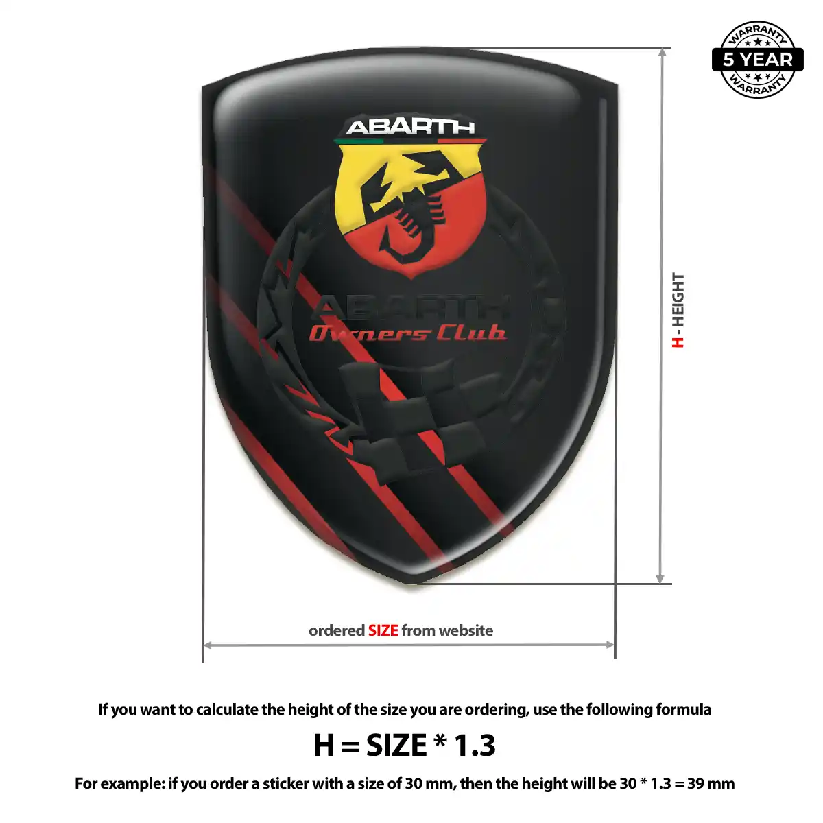 Abarth 3D Logo Sticker Exclusive Series