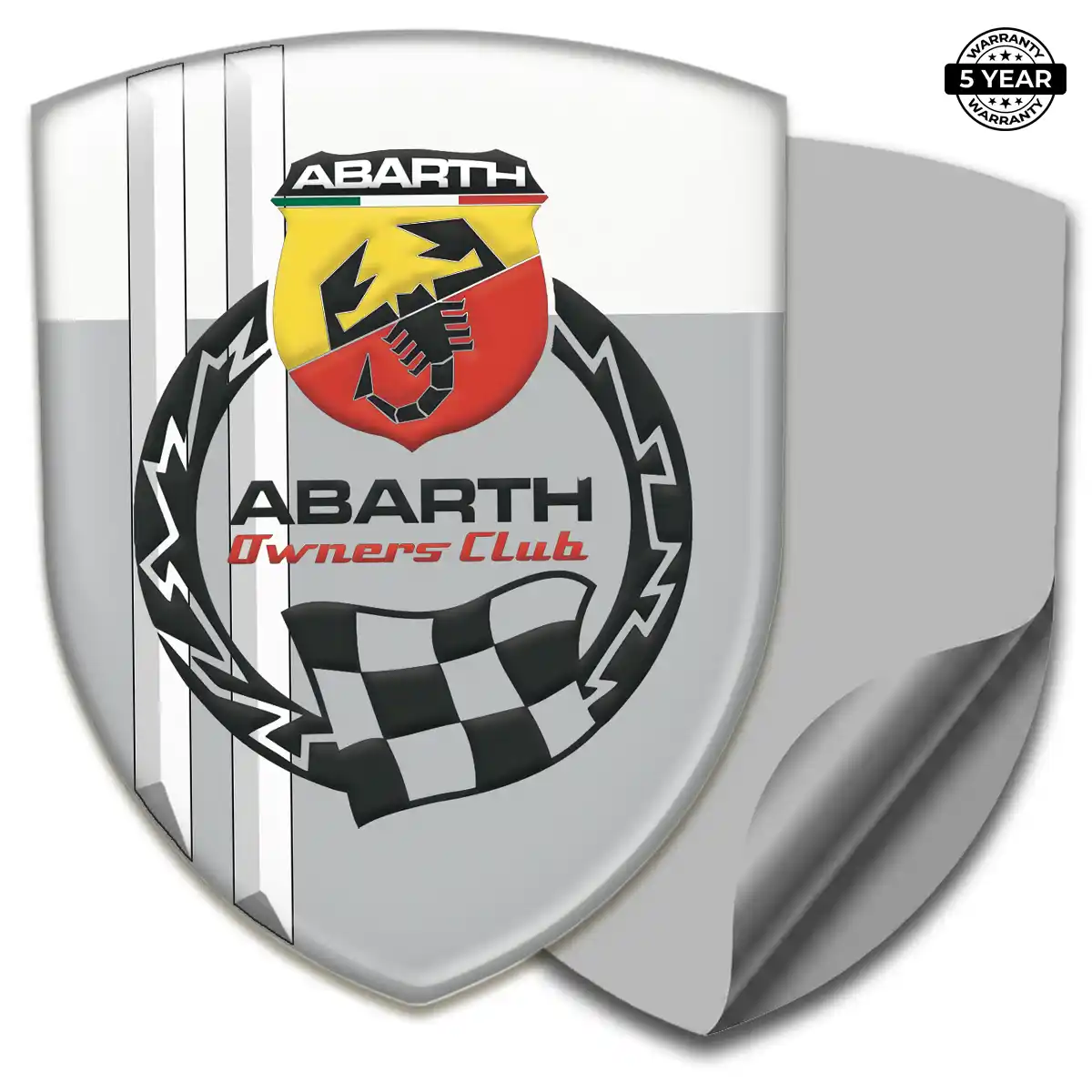 Abarth 3D Logo Sticker Exterior Luxe