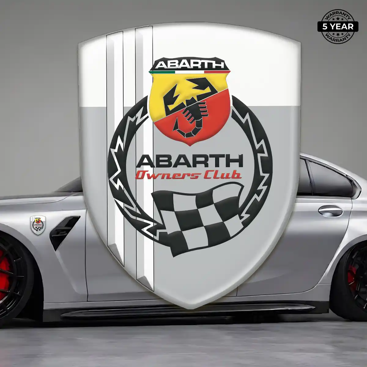 Abarth 3D Logo Sticker Exterior Luxe
