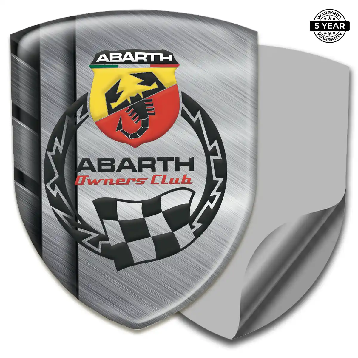 Abarth 3D Logo Sticker Interior Elegance