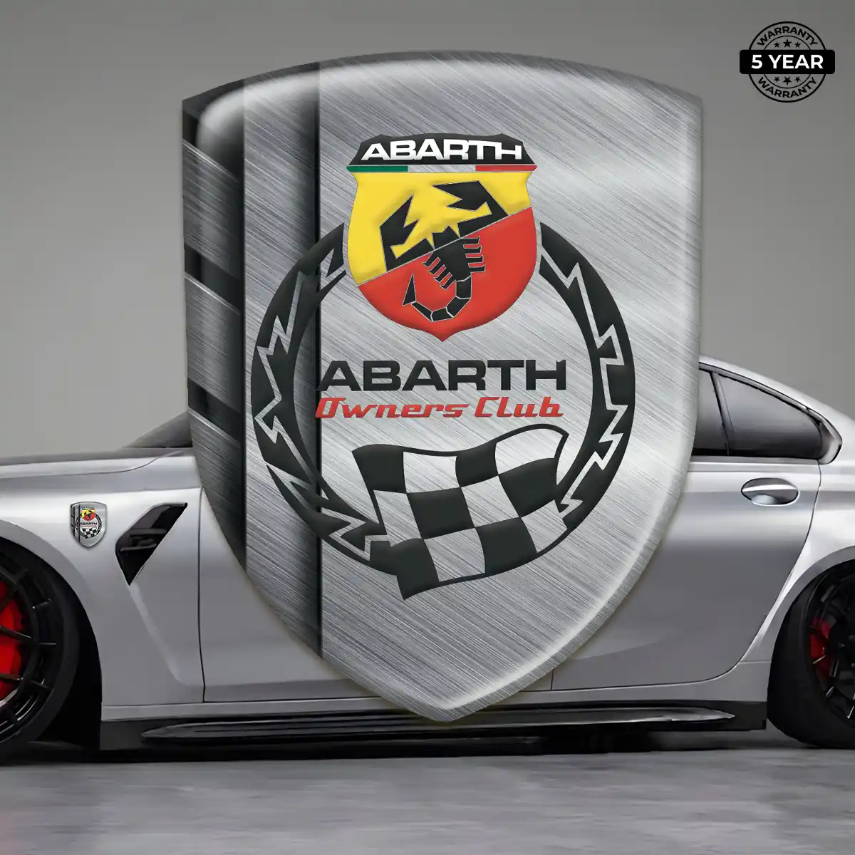 Abarth 3D Logo Sticker Interior Elegance