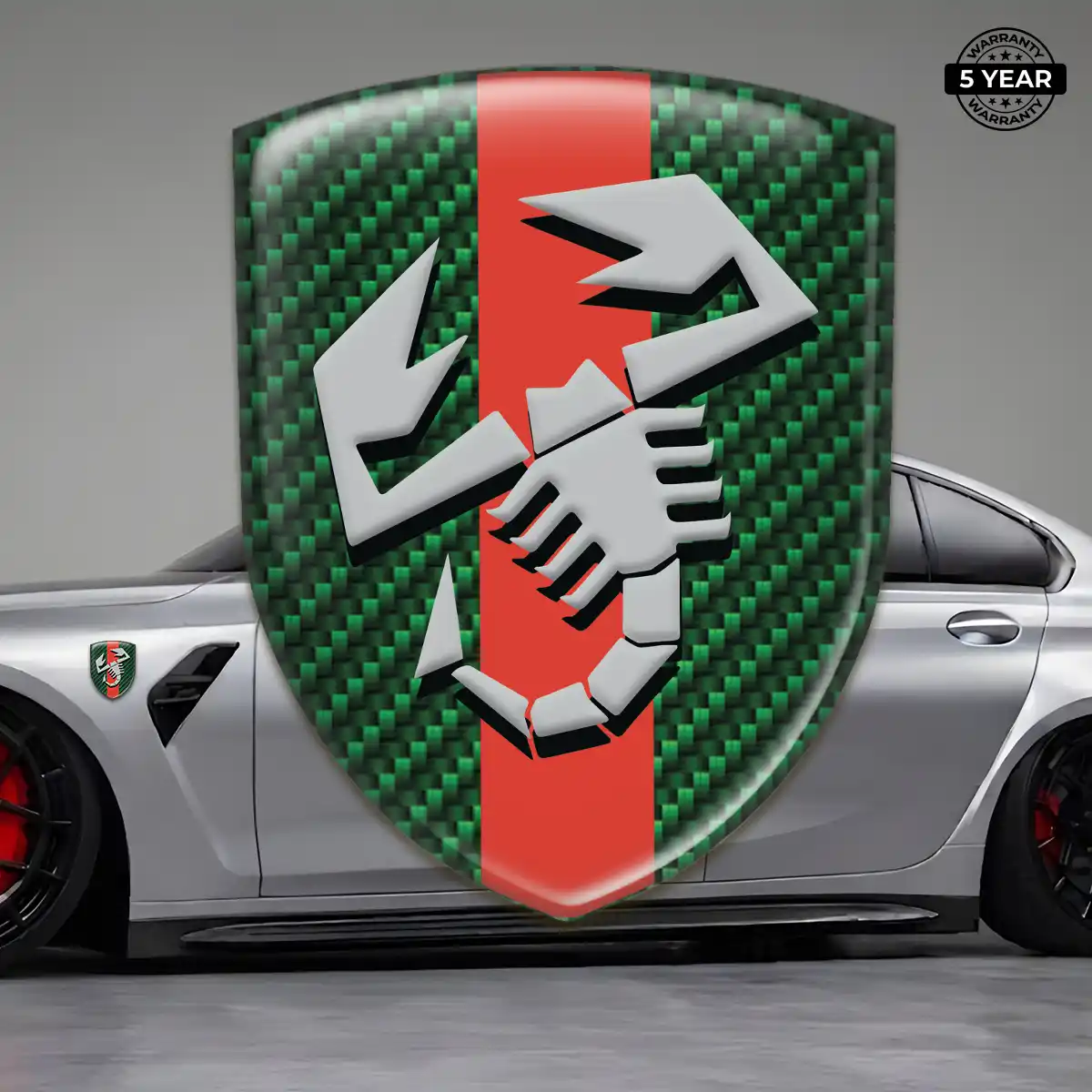 Abarth 3D Logo Sticker Interior Luxe