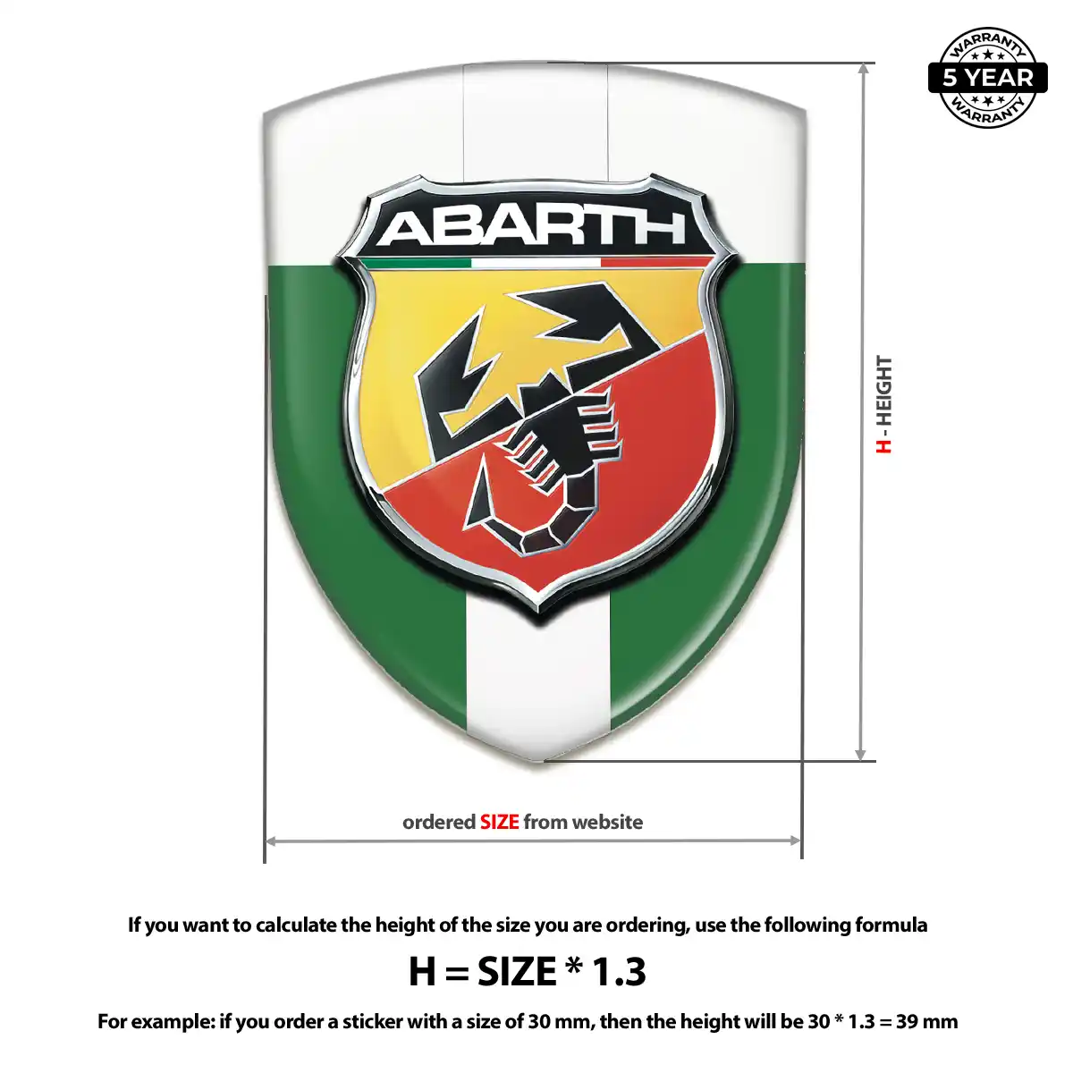 Abarth 3D Logo Sticker Noble Edition