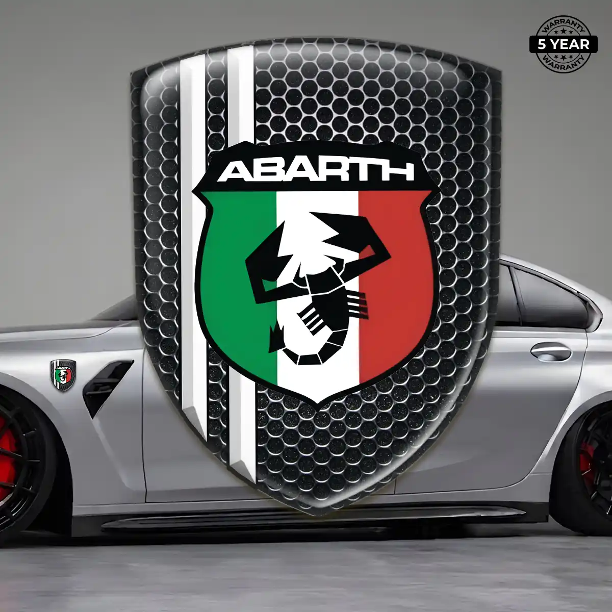 Abarth 3D Logo Sticker Outer Style