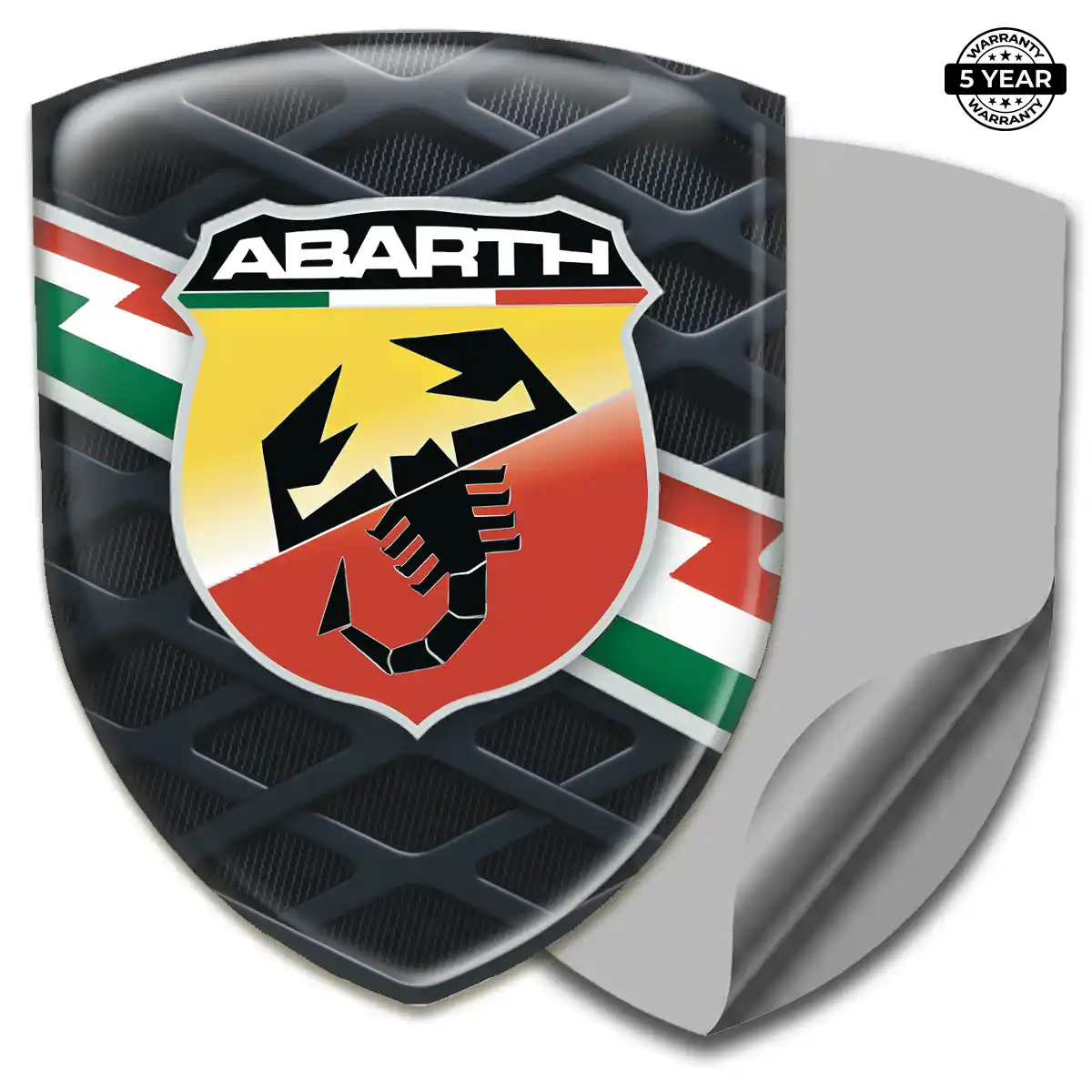 Abarth 3D Logo Sticker Premium Dome
