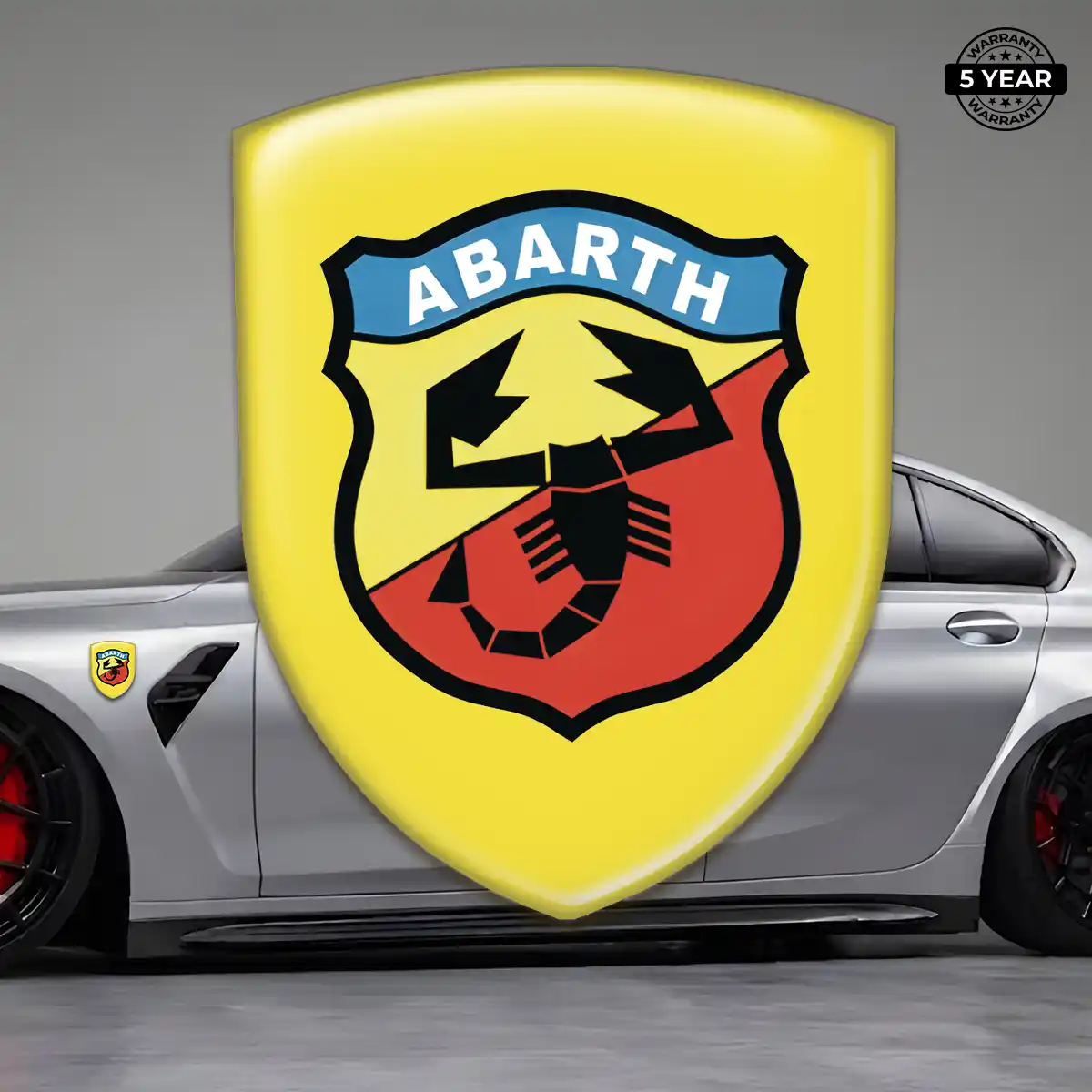 Abarth 3D Logo Sticker Prime Quality