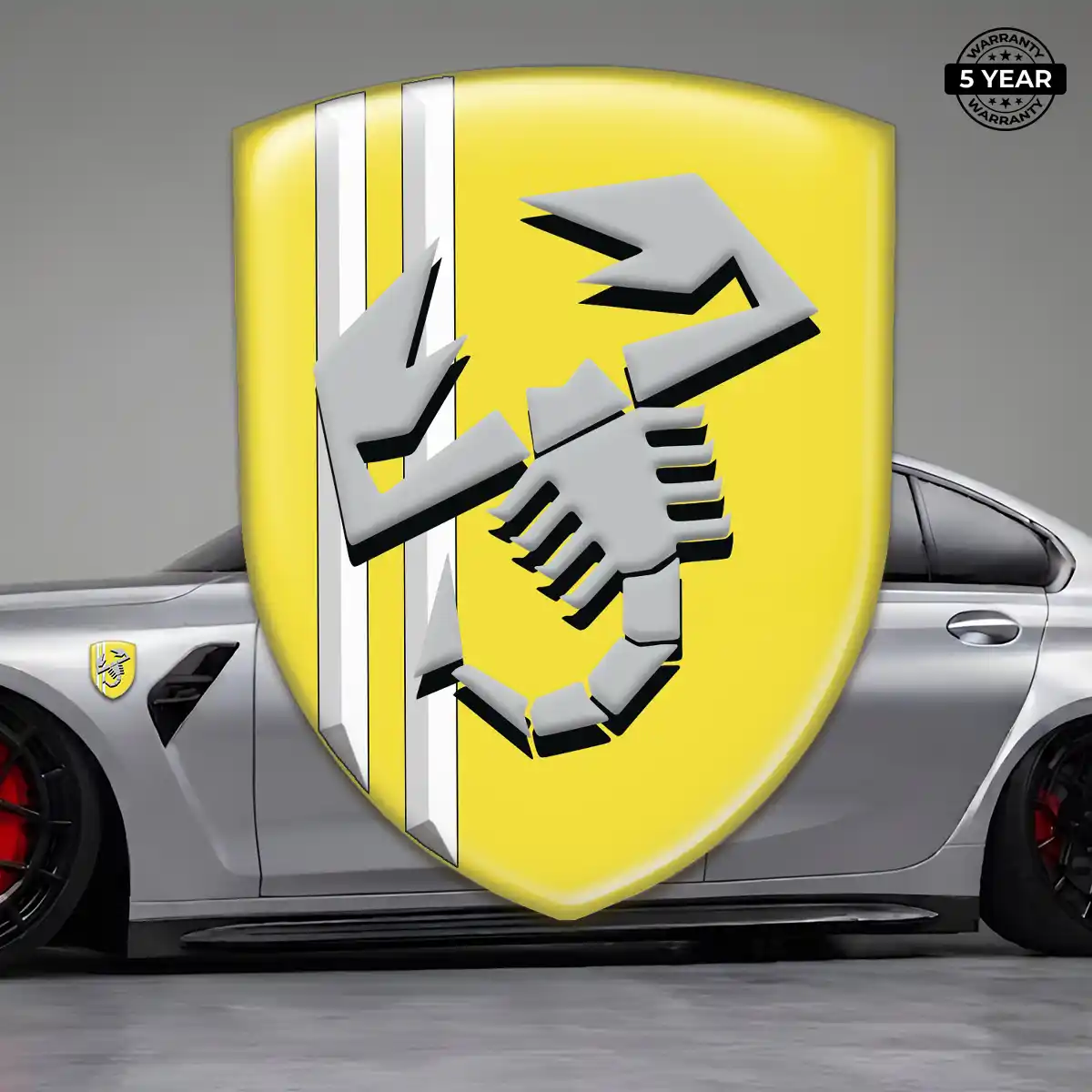 Abarth 3D Logo Sticker Refined Design
