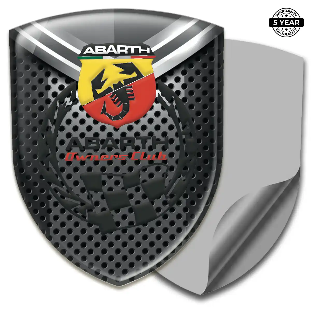 Abarth 3D Logo Sticker Resin Elite