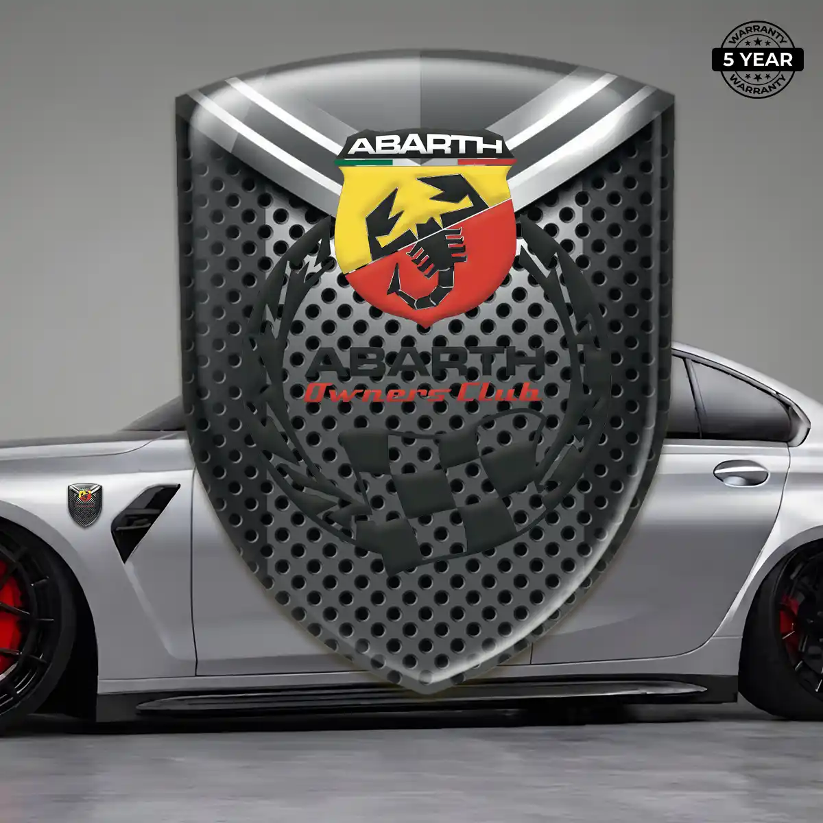 Abarth 3D Logo Sticker Resin Elite