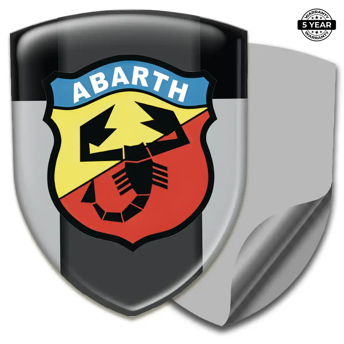 Abarth 3D Logo Sticker Resin Luxe