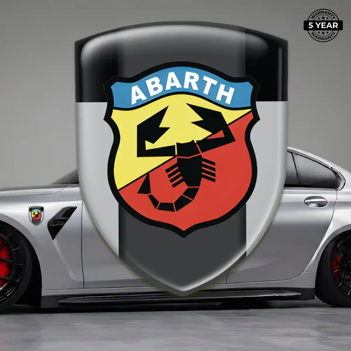 Abarth 3D Logo Sticker Resin Luxe