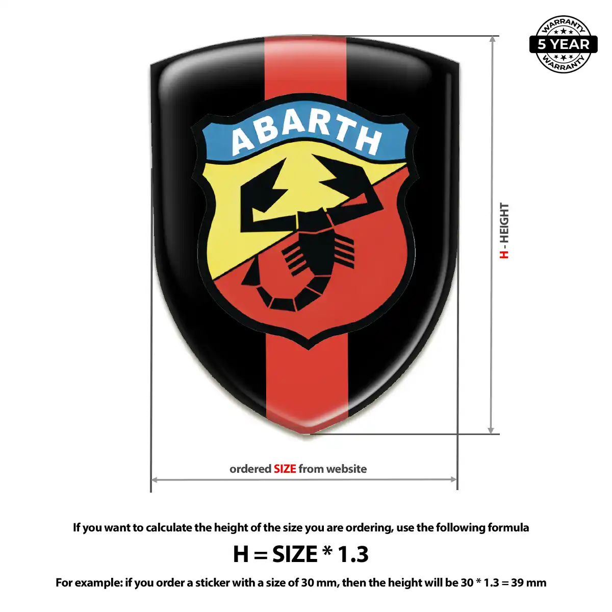 Abarth 3D Logo Sticker Signature Grade