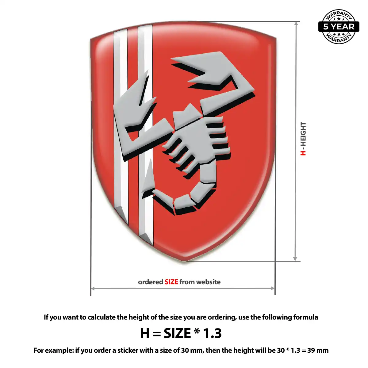 Abarth 3D Logo Sticker Sleek Style