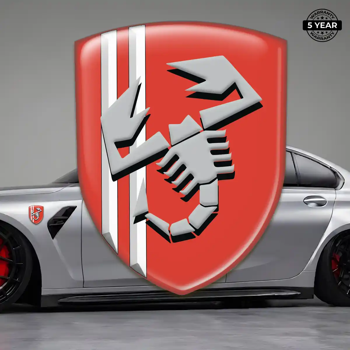 Abarth 3D Logo Sticker Sleek Style