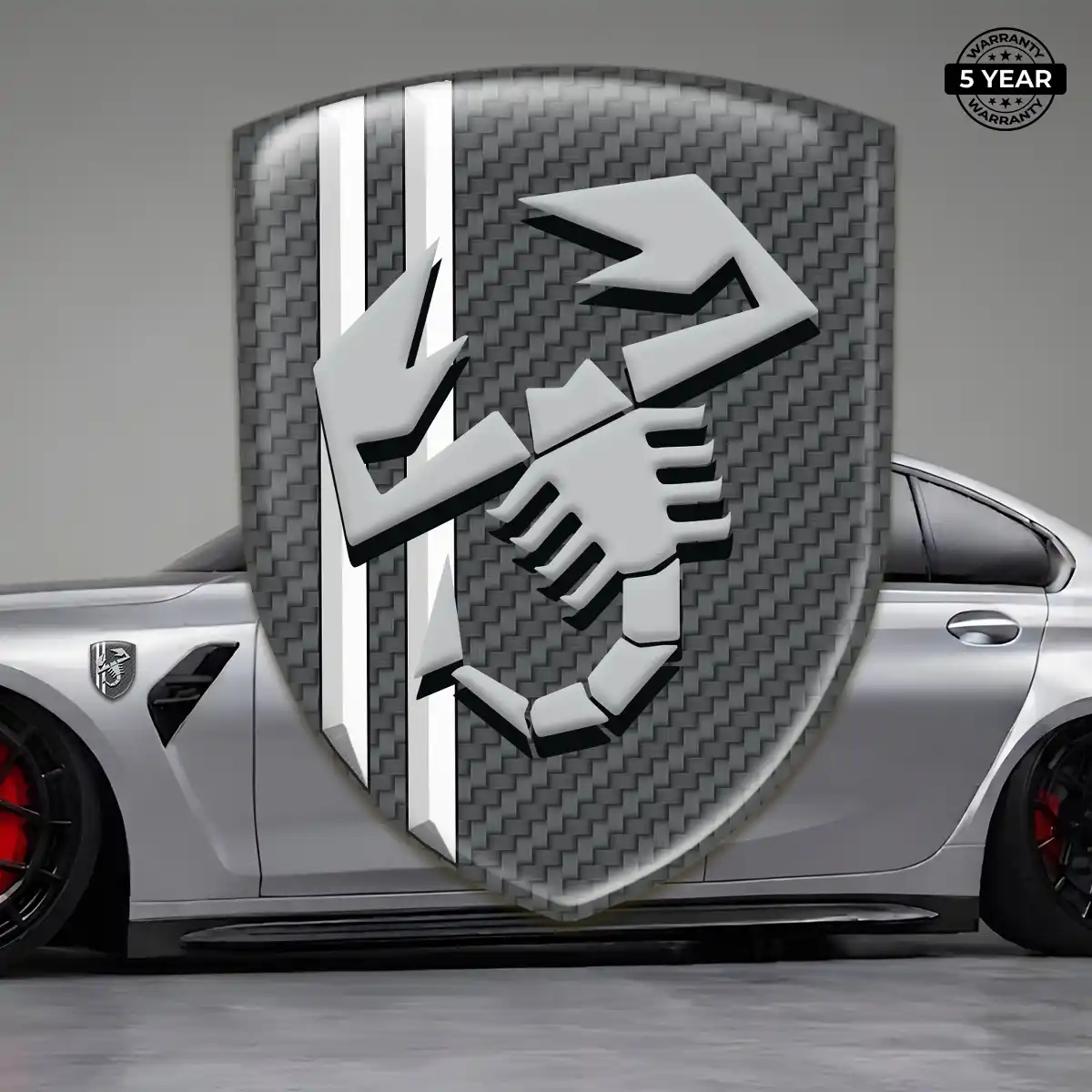 Abarth 3D Logo Sticker Street Tuning