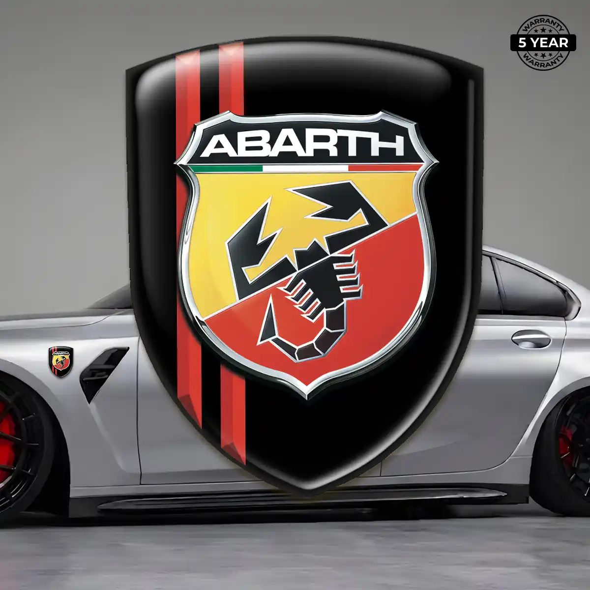 Abarth 3D Resin Sticker Auto Tuning