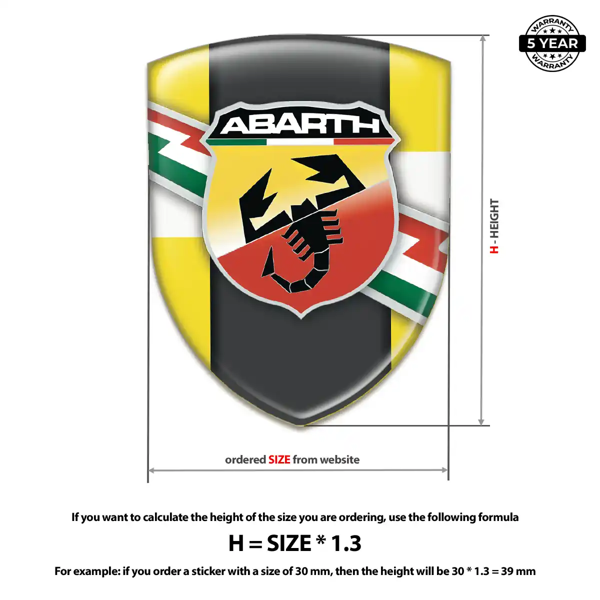 Abarth 3D Resin Sticker Exclusive Series