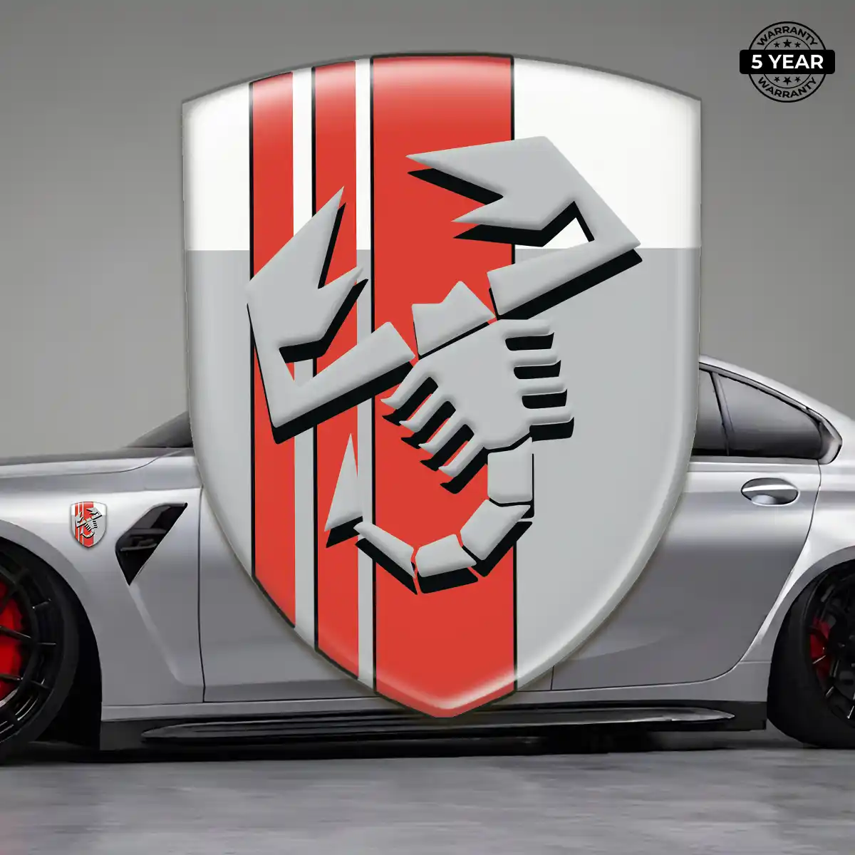 Abarth 3D Resin Sticker Interior Elegance
