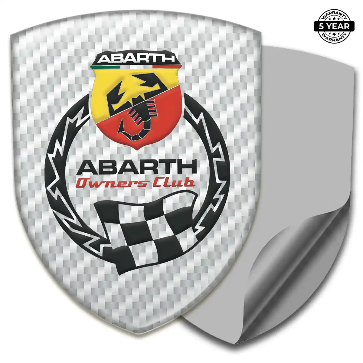 Abarth 3D Resin Sticker Interior Luxe