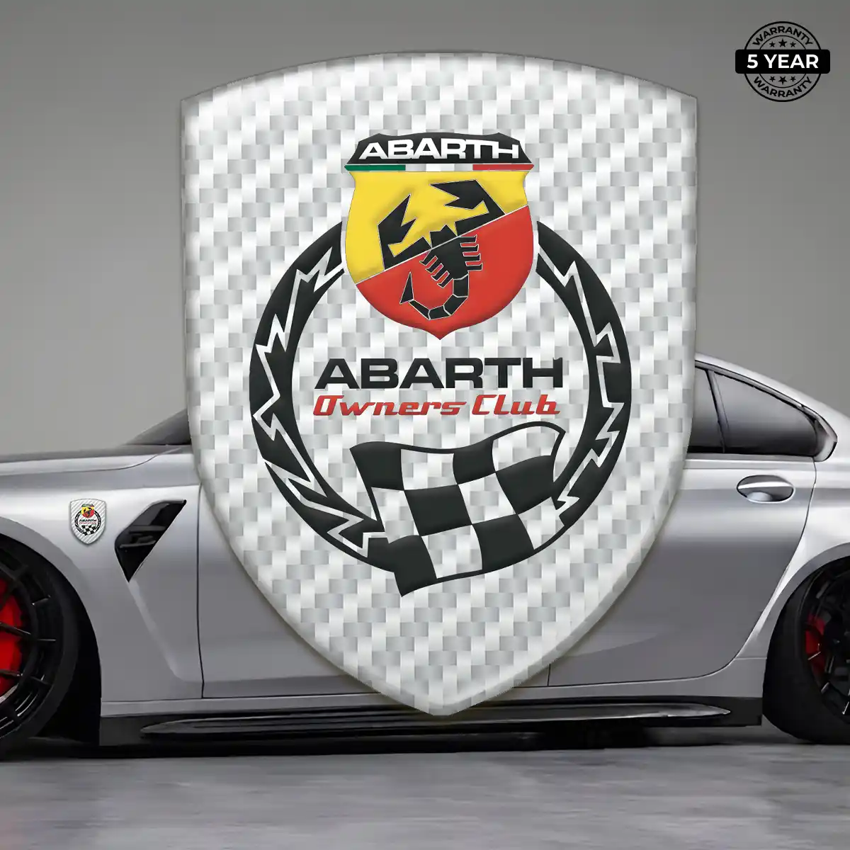 Abarth 3D Resin Sticker Interior Luxe