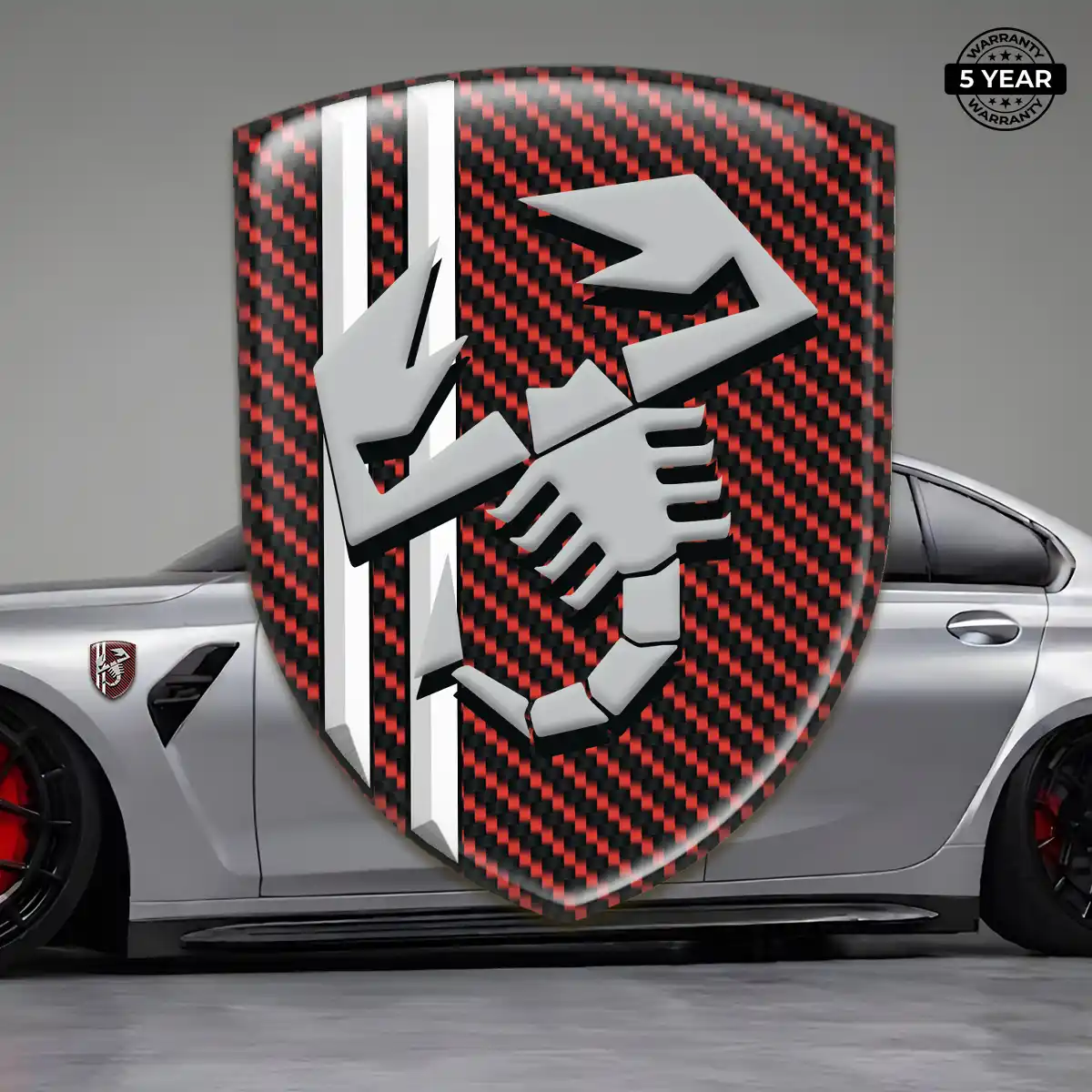 Abarth 3D Resin Sticker Outer Style
