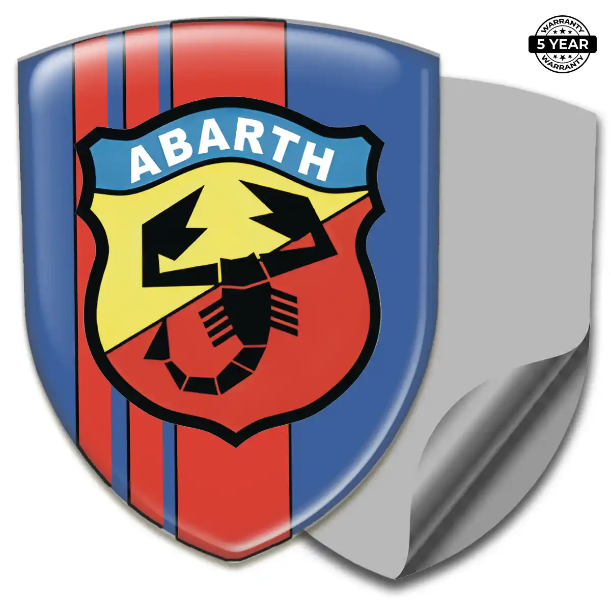Abarth 3D Resin Sticker Premium Dome
