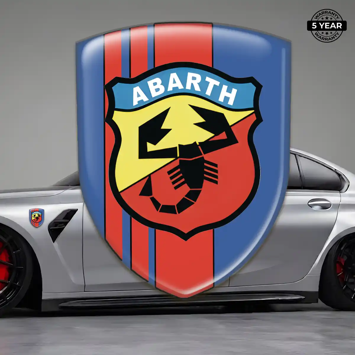Abarth 3D Resin Sticker Premium Dome
