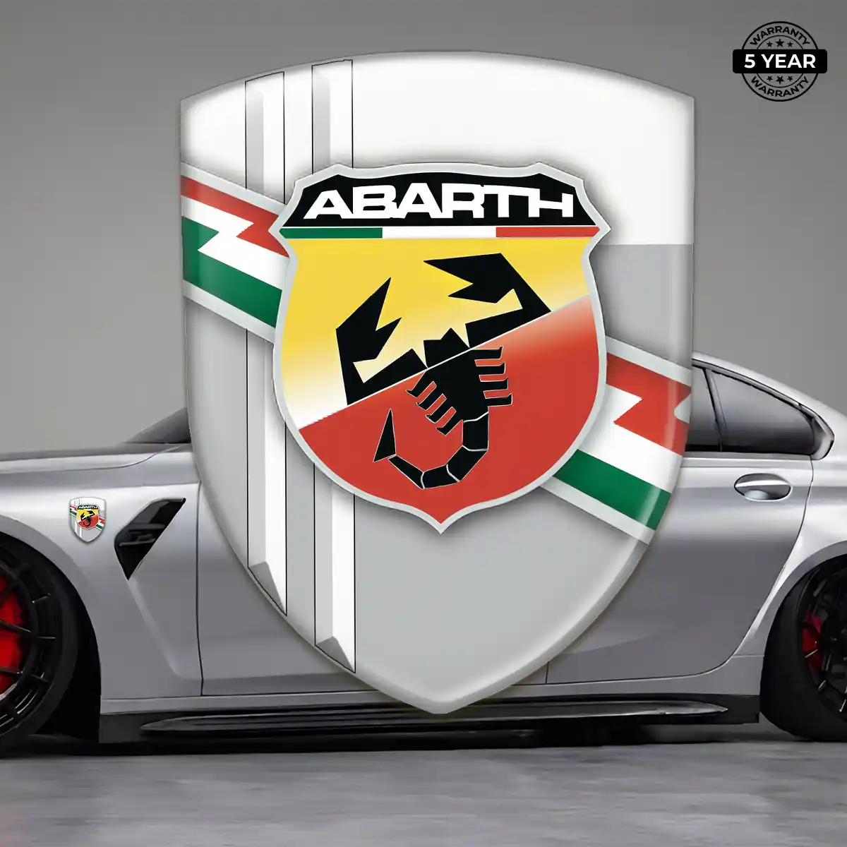 Abarth 3D Resin Sticker Refined Design