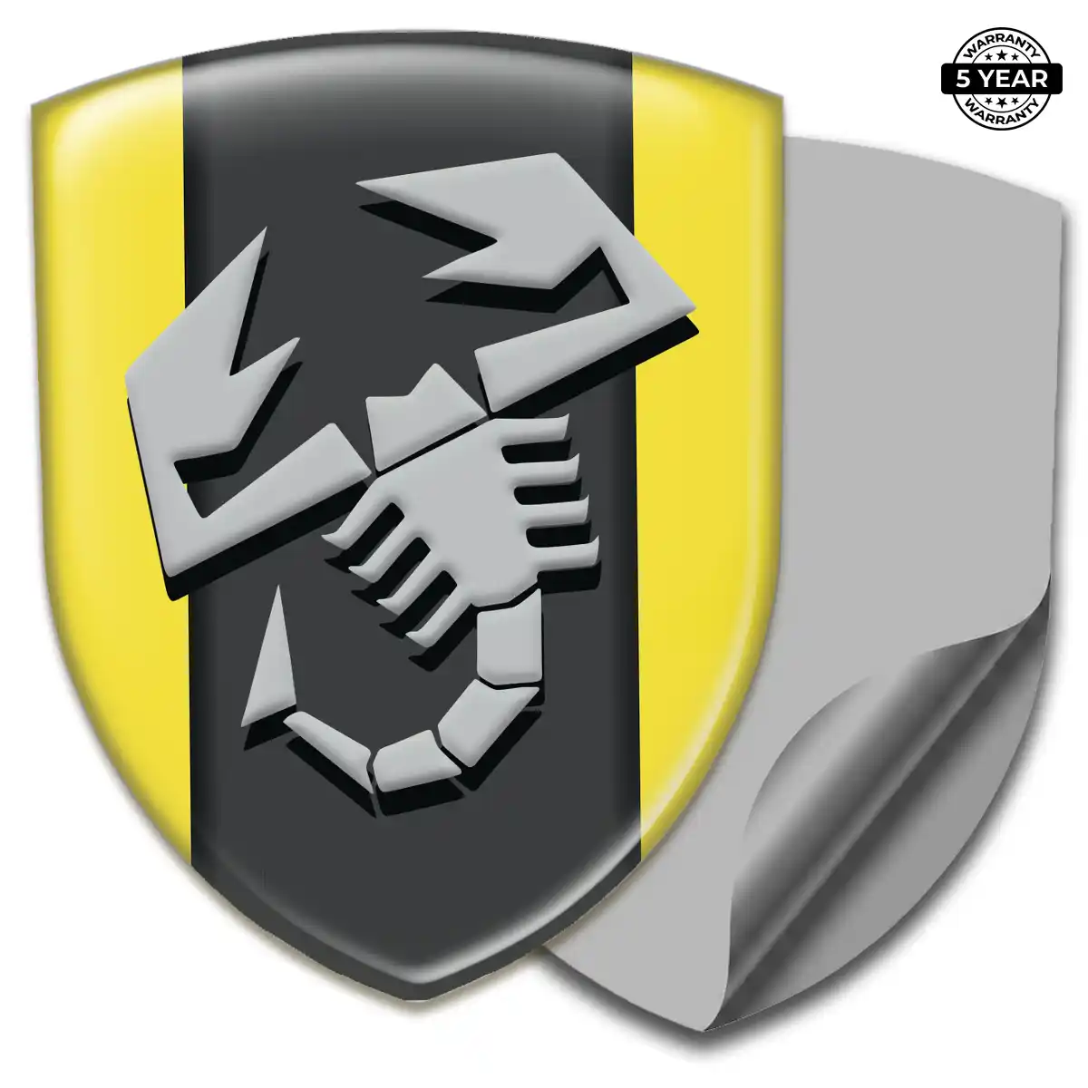 Abarth 3D Resin Sticker Sleek Style