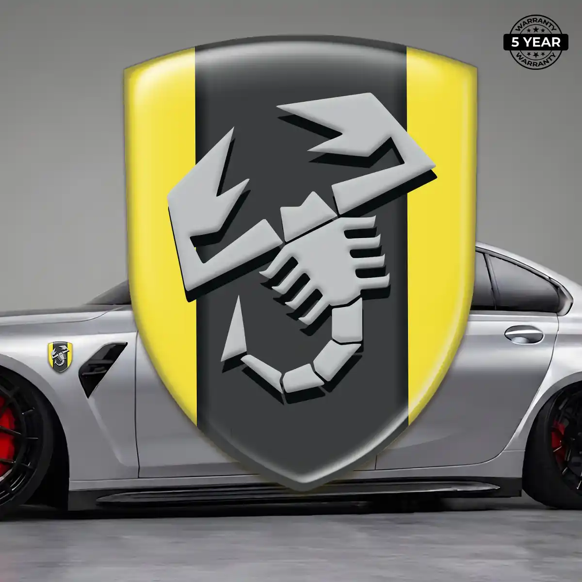 Abarth 3D Resin Sticker Sleek Style