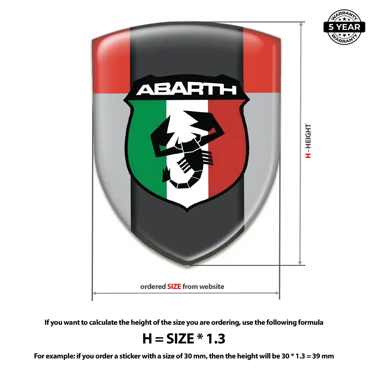 Abarth Automotive Emblem Sticker Cabin Style