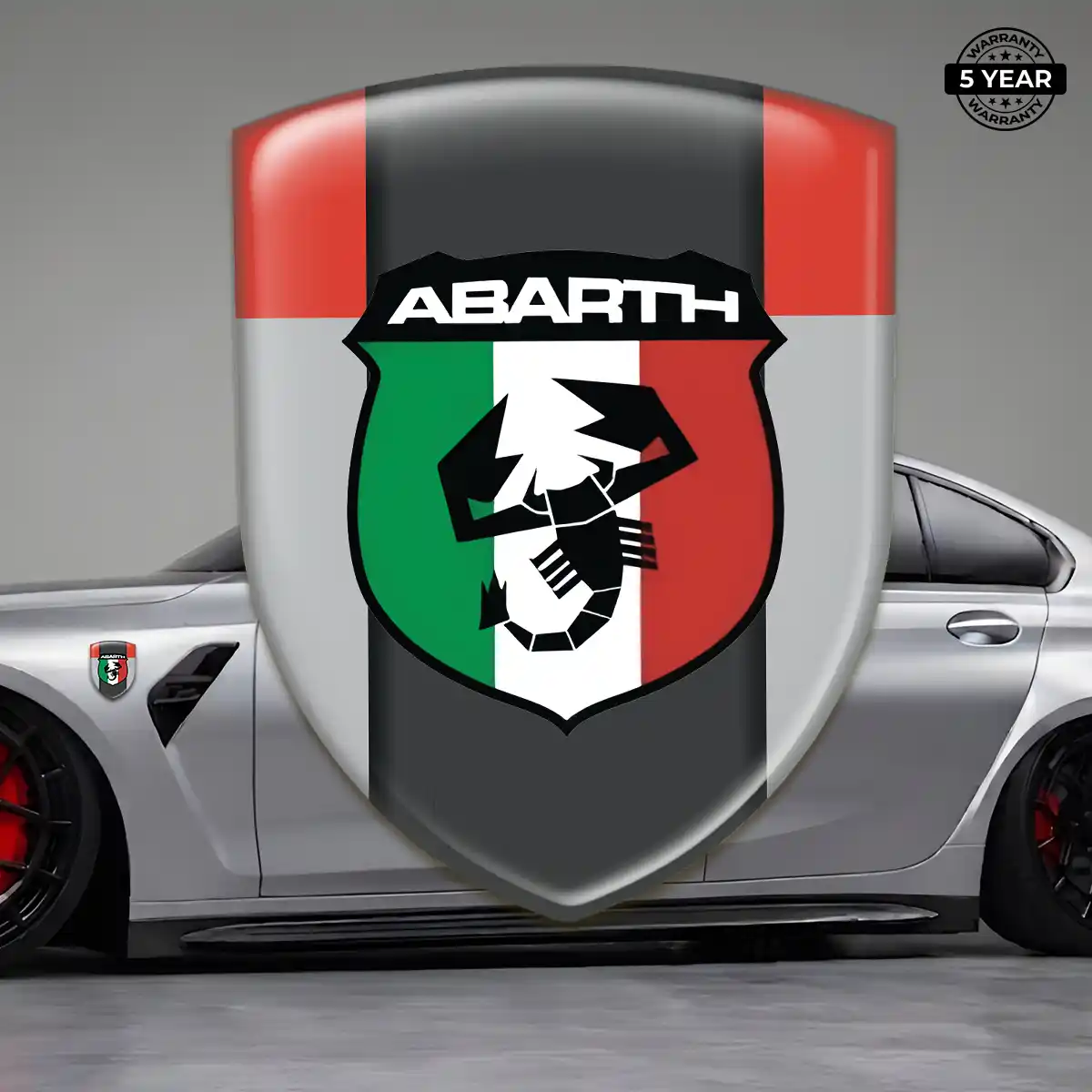 Abarth Automotive Emblem Sticker Cabin Style