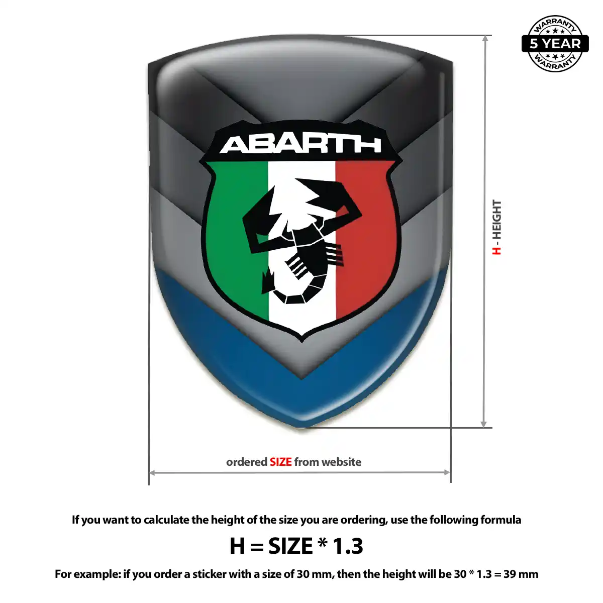 Abarth Automotive Emblem Sticker Deluxe Edition