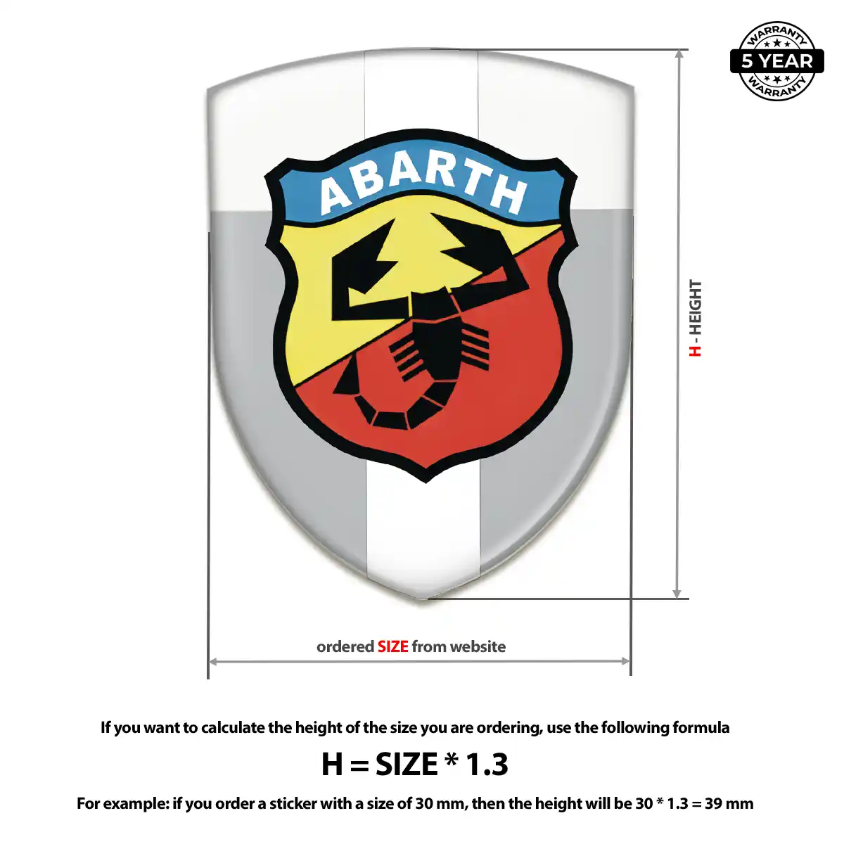 Abarth Automotive Emblem Sticker Exclusive Series