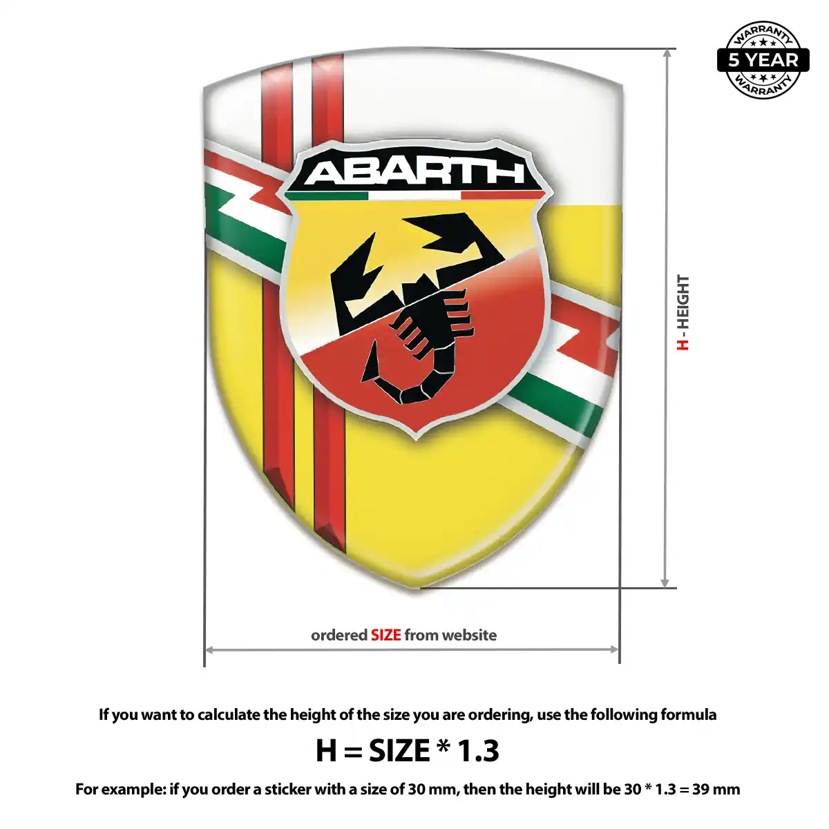Abarth Automotive Emblem Sticker Exterior Luxe