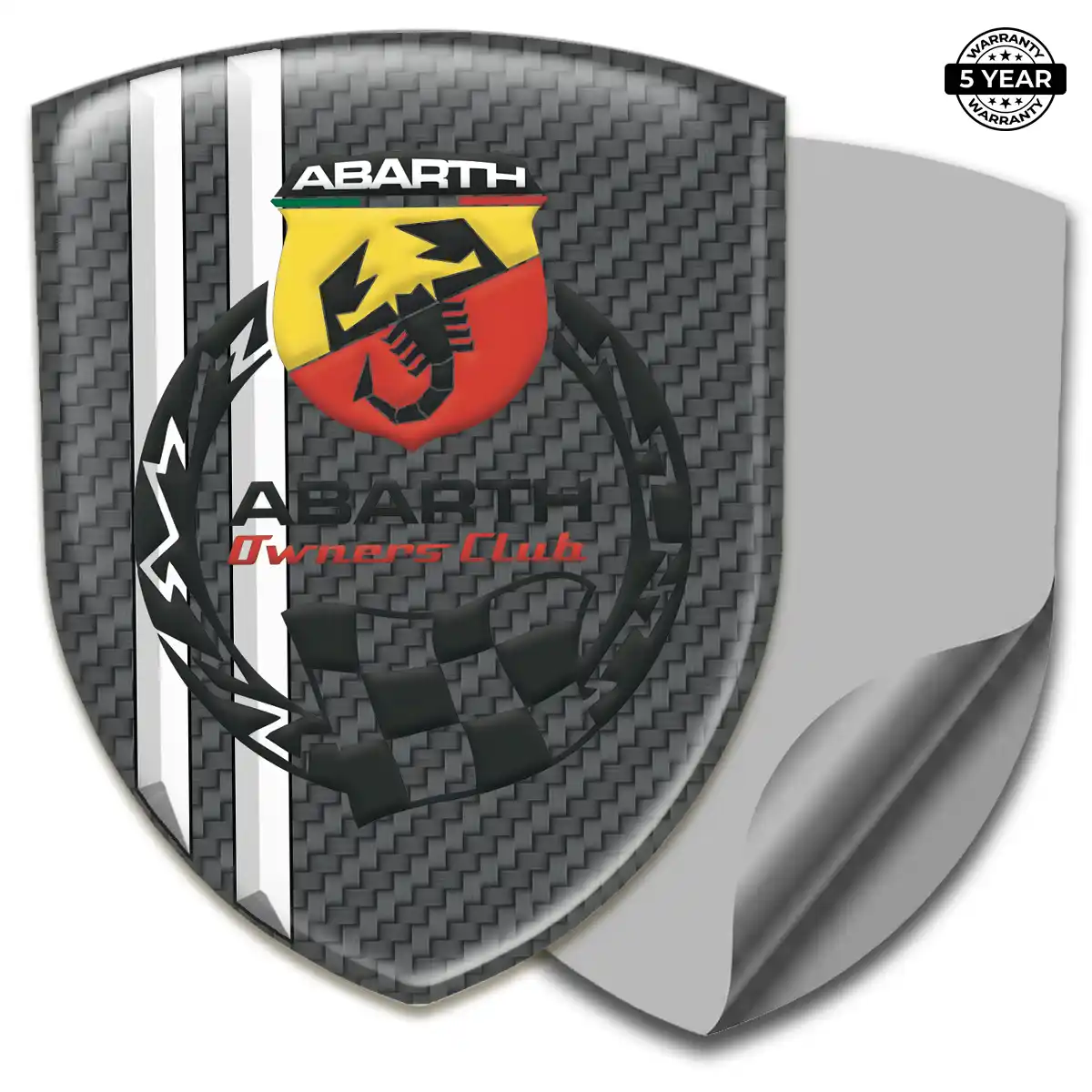 Abarth Automotive Emblem Sticker Interior Elegance