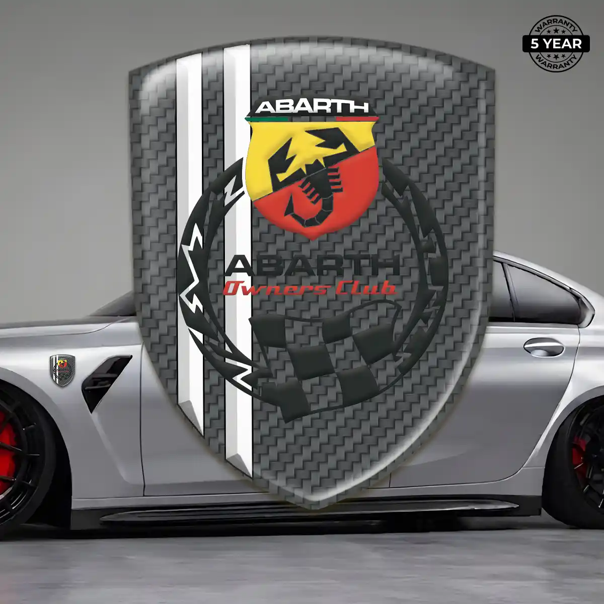 Abarth Automotive Emblem Sticker Interior Elegance